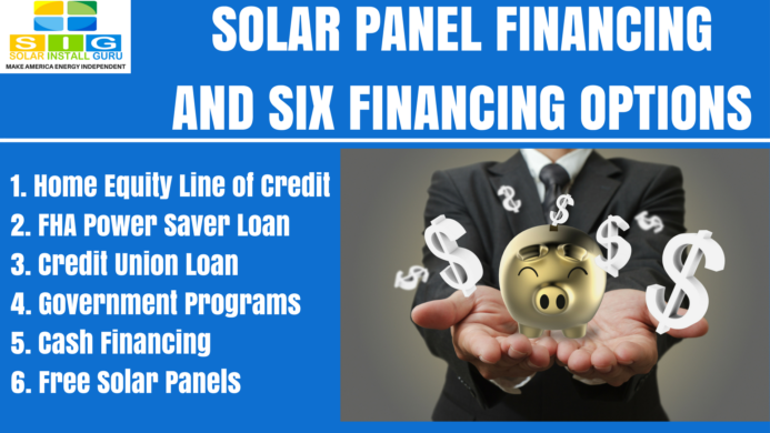 Solar panel financing and solar financing options