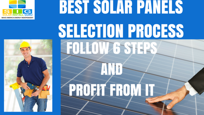 Best solar panels selection process